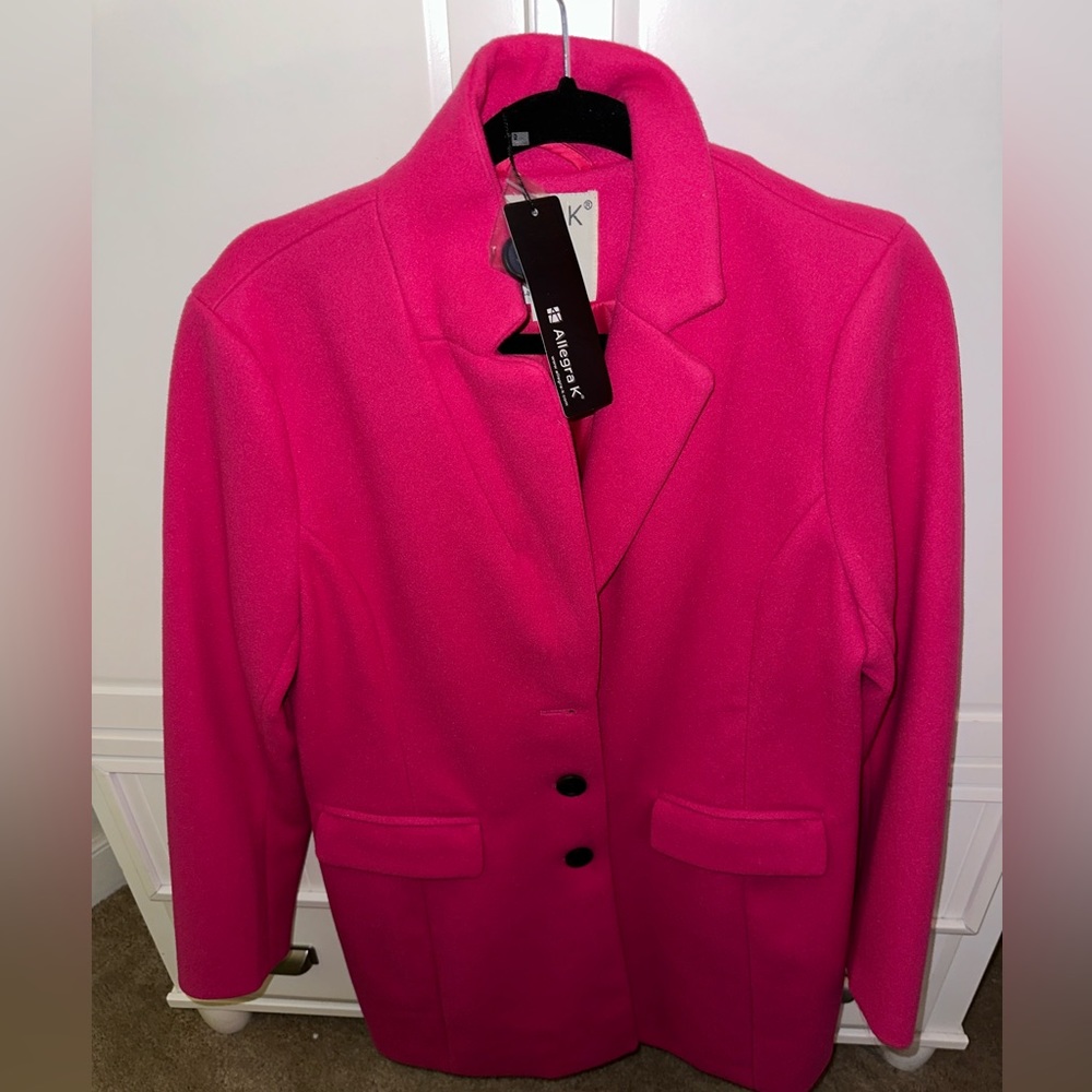 New trench coat hot pink